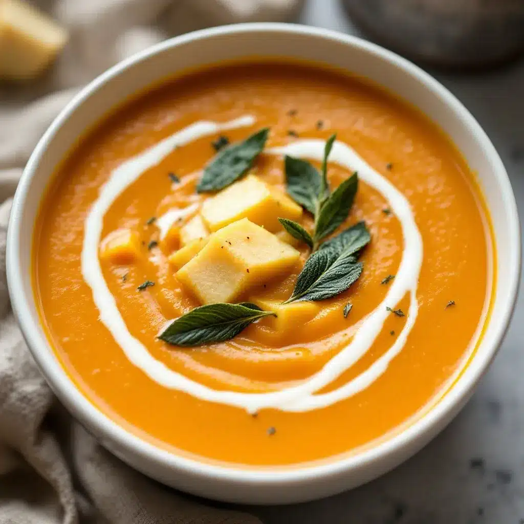 creamy maple butternut squash soup preparation steps