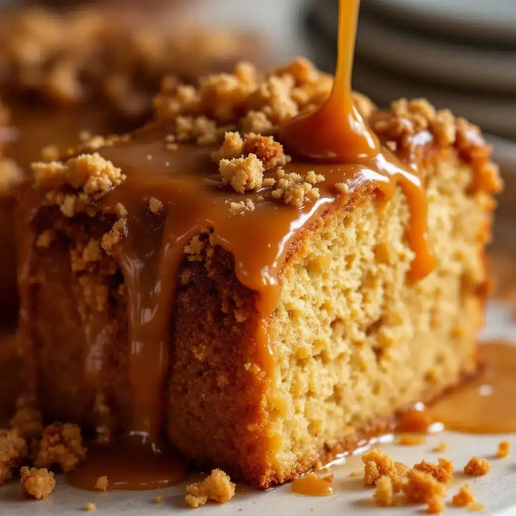 creamy salted caramel apple cider cake preparation steps