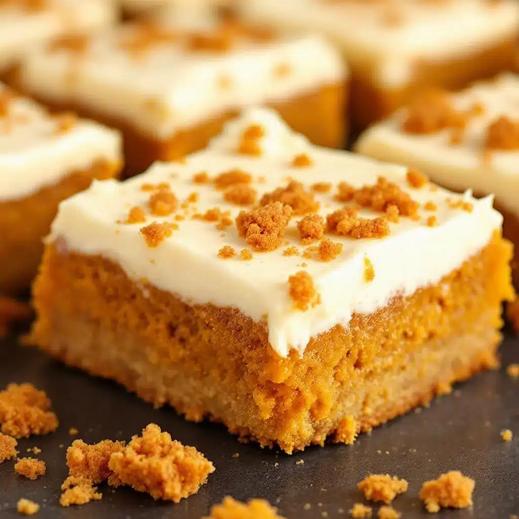 creamy salted caramel pumpkin bars - featured image