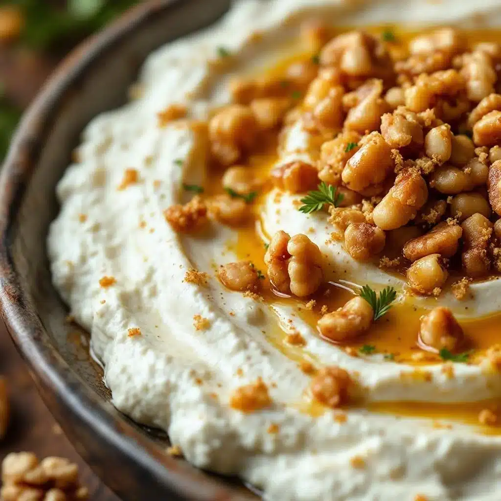 creamy whipped feta fall dip with honey - featured image