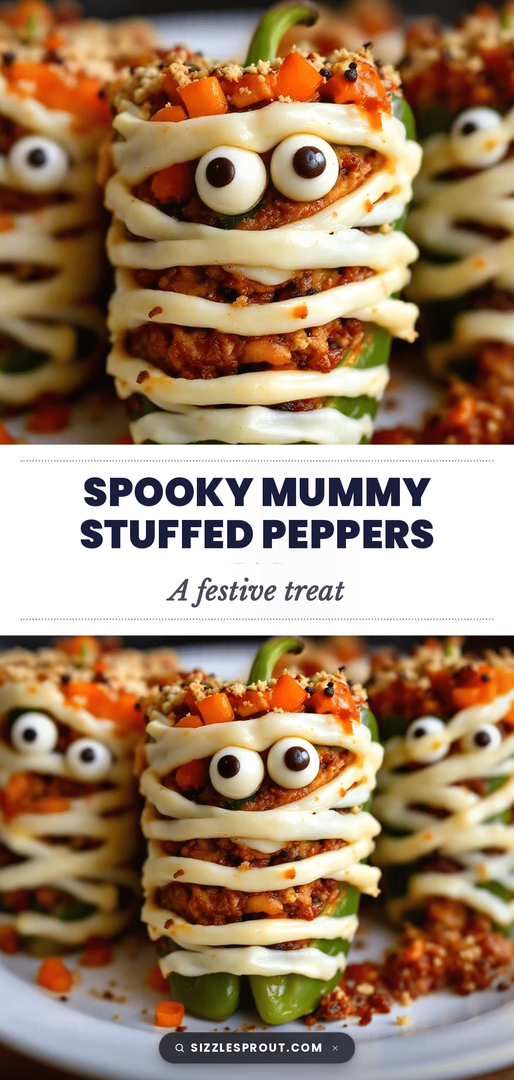 creepy mummy stuffed peppers recipe