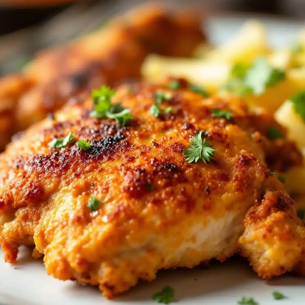 crispy air fryer chicken thighs - featured image