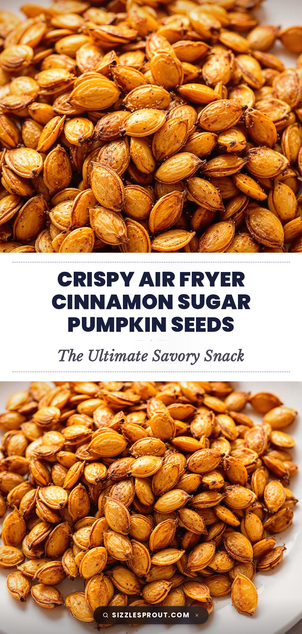 Crispy Air Fryer Cinnamon Sugar Pumpkin Seeds recipe