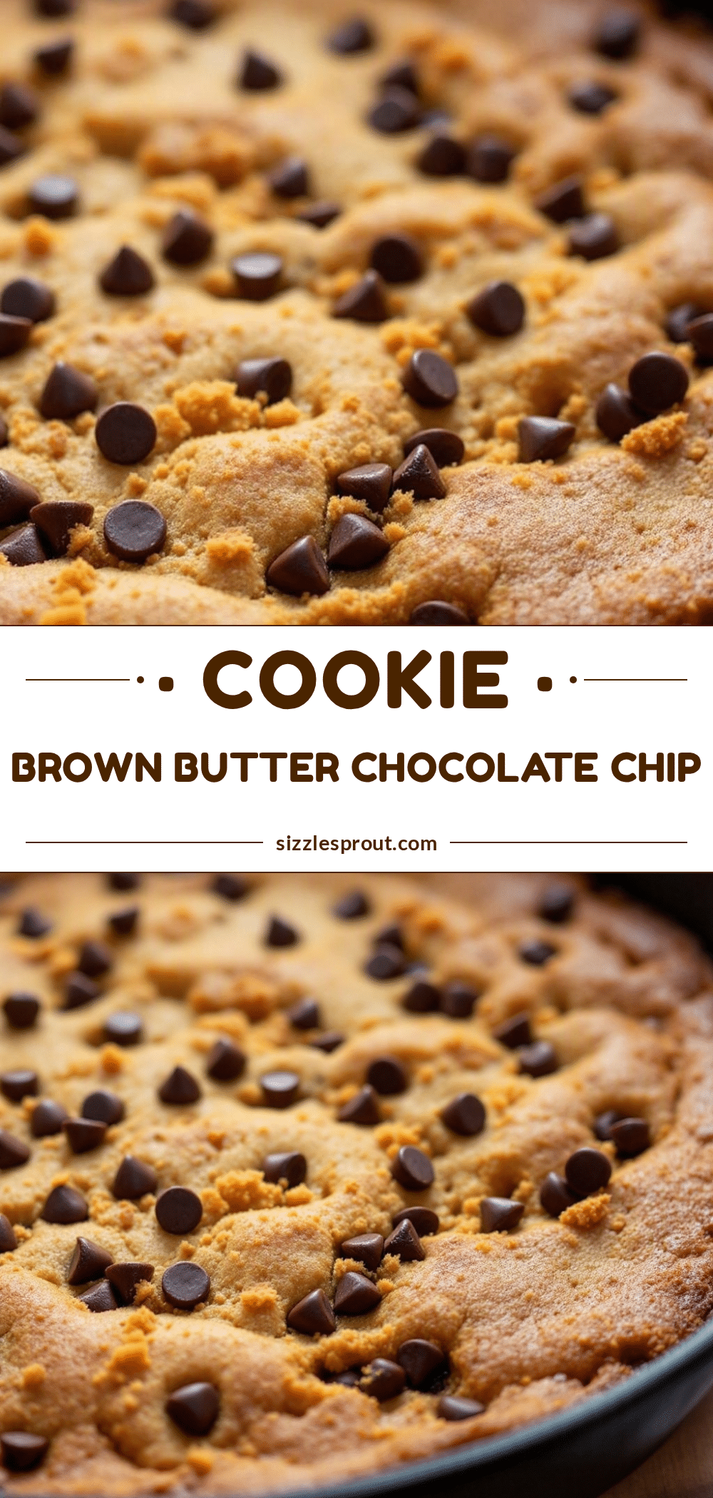 Crispy Brown Butter Chocolate Chip Skillet Cookie recipe