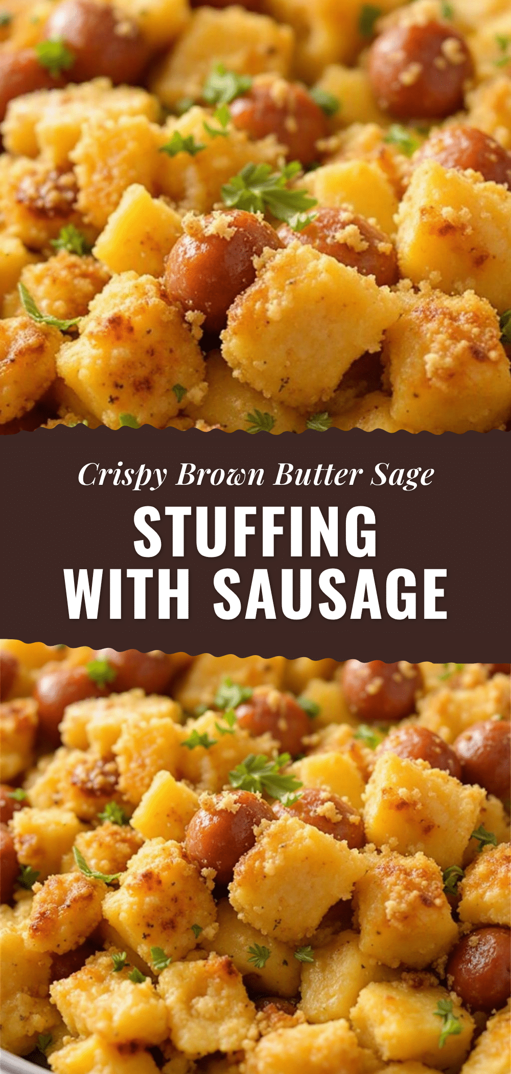 crispy brown butter sage stuffing with sausage recipe
