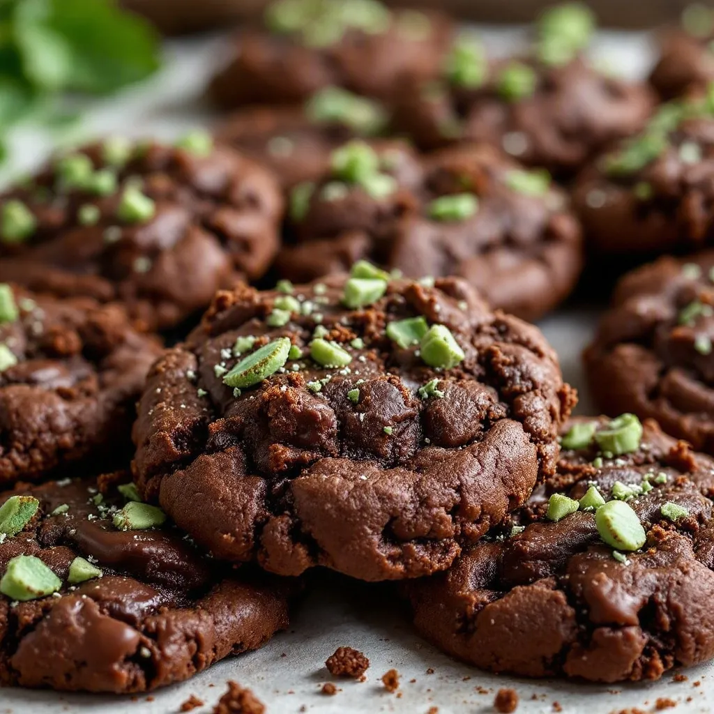 crispy chocolate mint thanksgiving cookies preparation steps