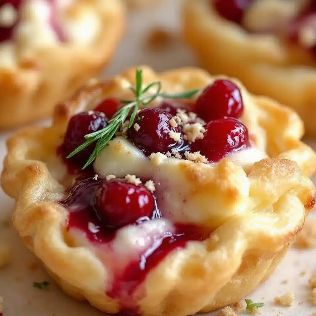 crispy cranberry brie bites - featured image