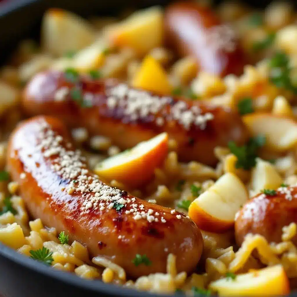 crispy german bratwurst skillet - featured image
