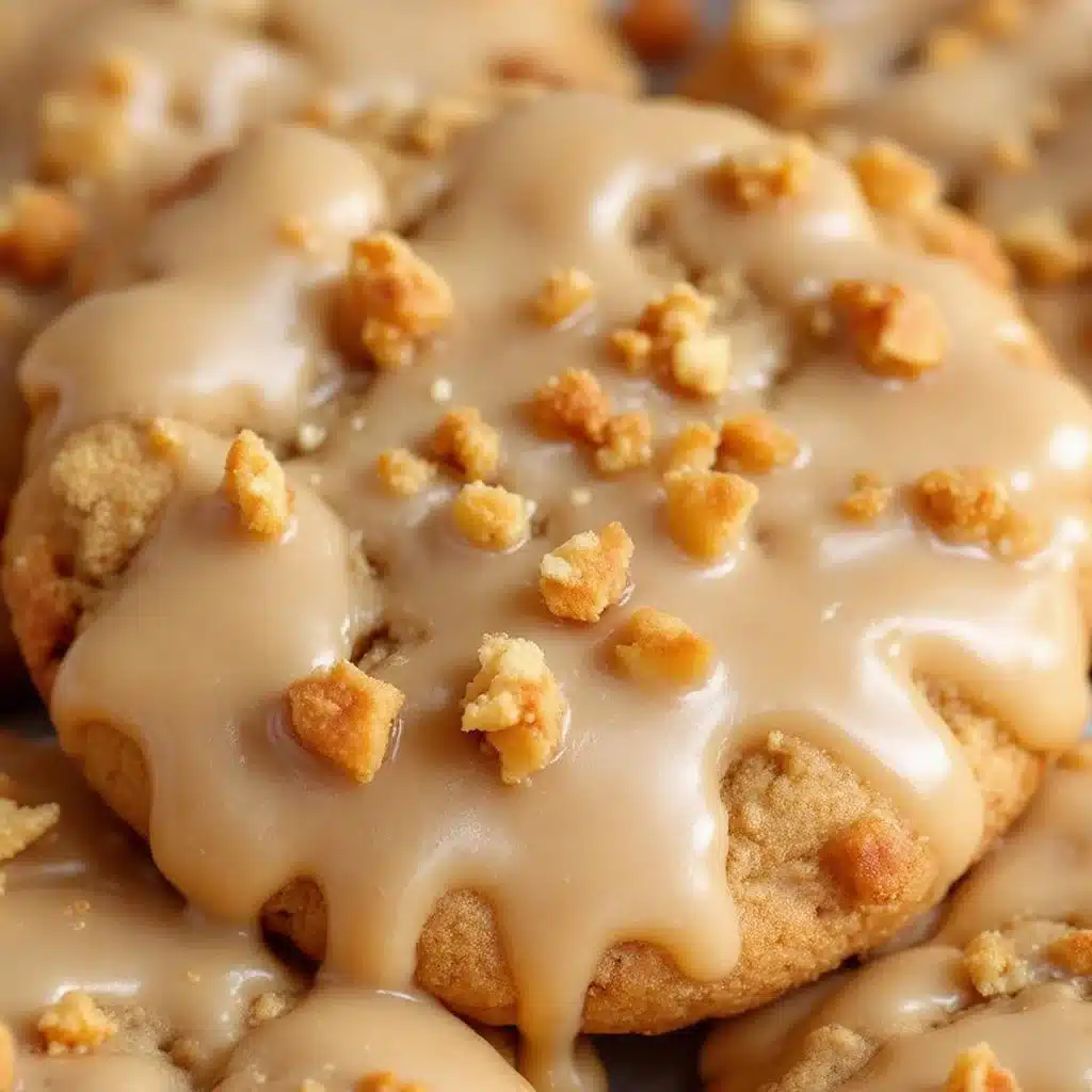 crispy iced apple cider cookies - featured image