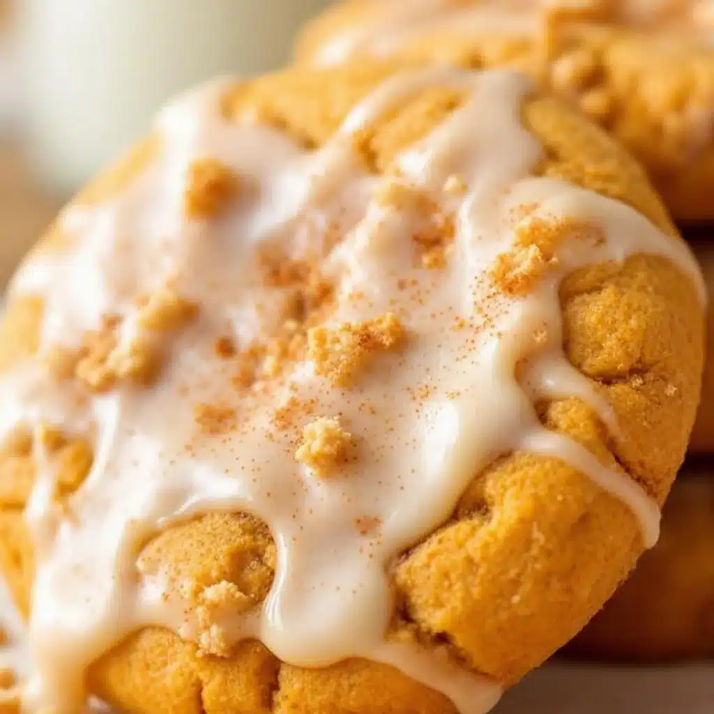 Crispy Iced Pumpkin Snickerdoodle Cookies - featured image