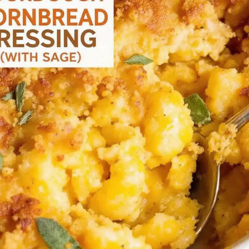 crispy sourdough cornbread dressing - featured image