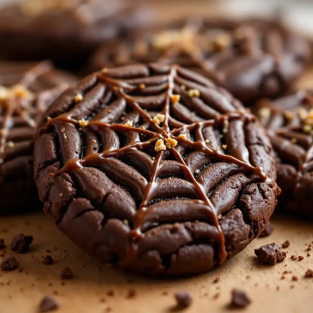 crispy spider web chocolate cookies preparation steps
