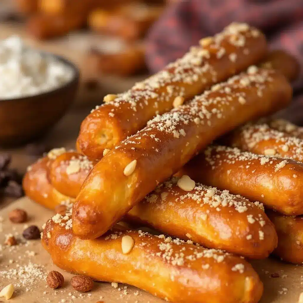 Crispy Witchs Finger Pretzel Rods preparation steps