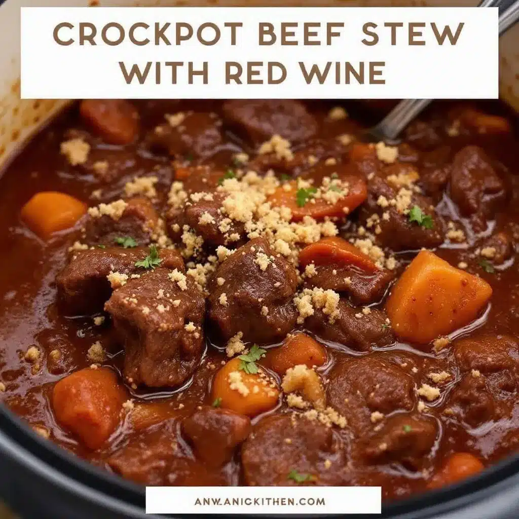 Crockpot Beef Stew with Red Wine preparation steps