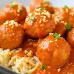 crockpot buffalo chicken meatballs - featured image