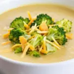 crockpot cheddar broccoli soup - featured image