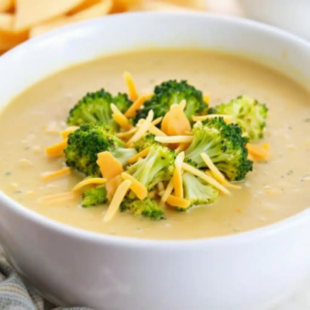 crockpot cheddar broccoli soup preparation steps