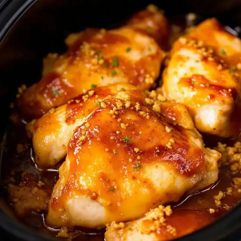 crockpot honey garlic chicken thighs preparation steps