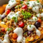 easy brown sugar roasted acorn squash halves - featured image