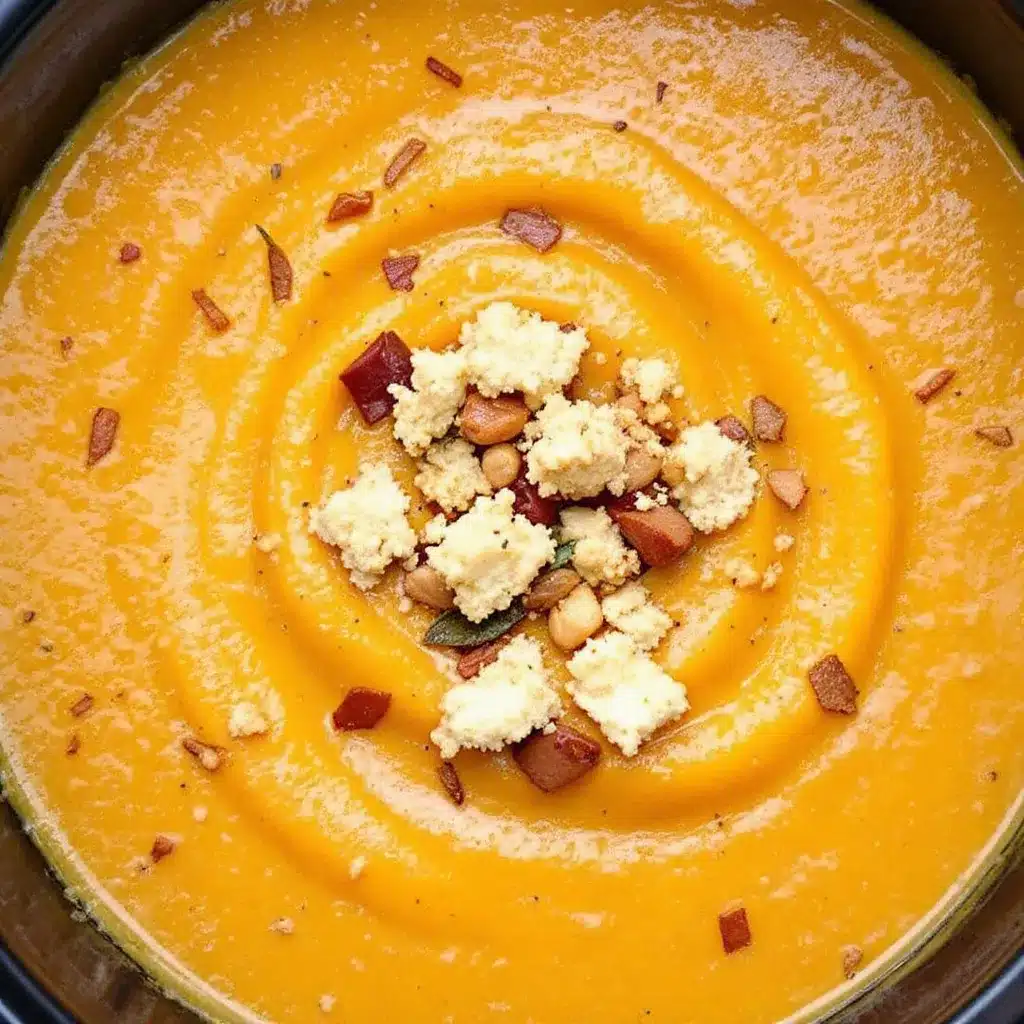 easy crockpot butternut squash soup with sage preparation steps