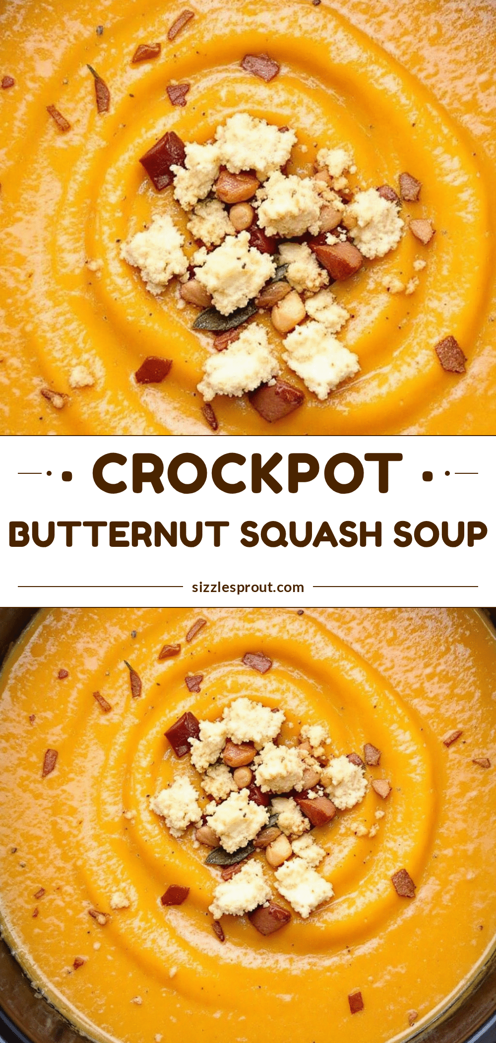 easy crockpot butternut squash soup with sage recipe