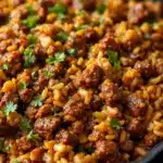 Easy Honey Garlic Ground Beef and Rice Skillet - featured image