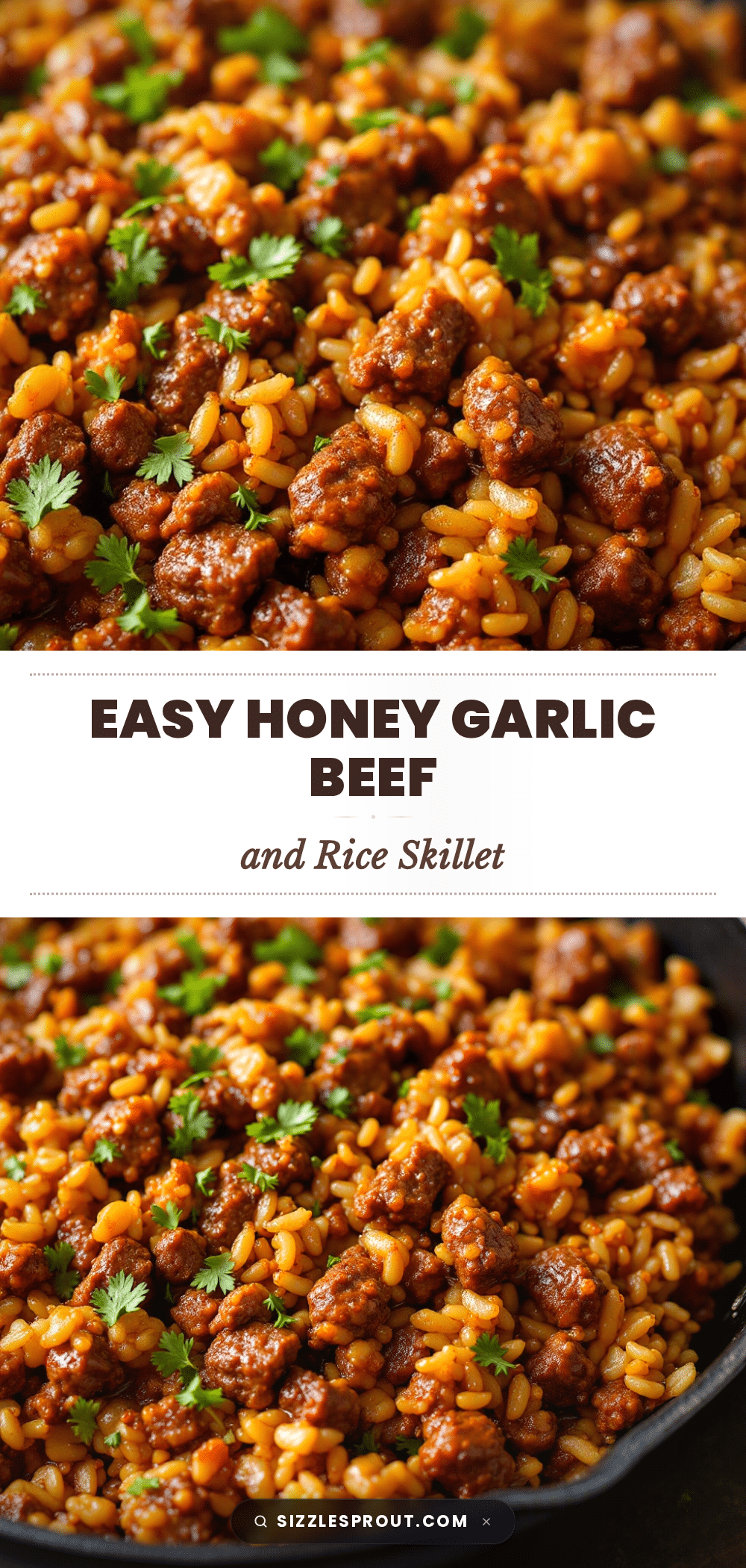 Easy Honey Garlic Ground Beef and Rice Skillet recipe