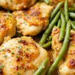 easy one pan garlic butter chicken thighs - featured image