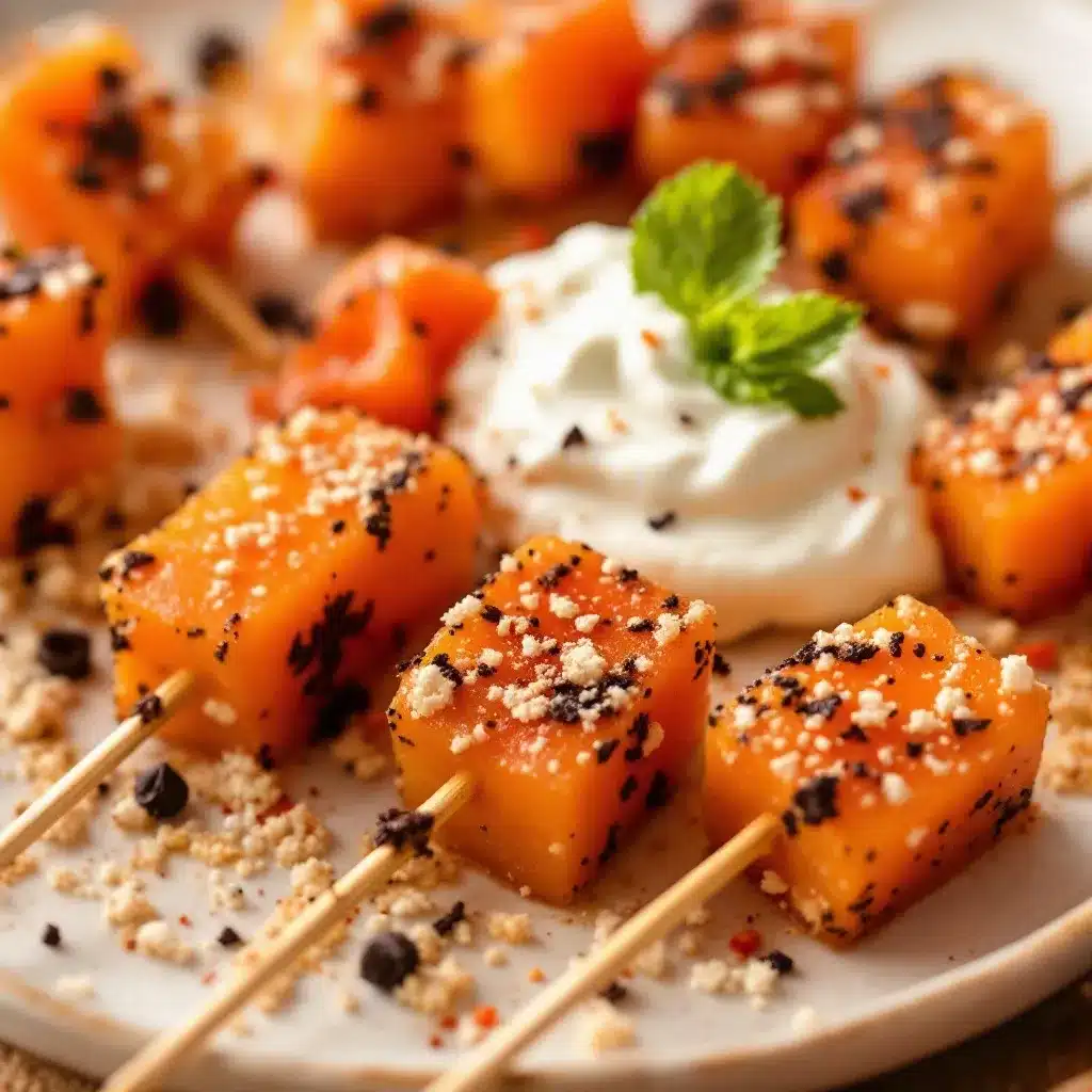 Easy Orange Halloween Fruit Skewers preparation steps