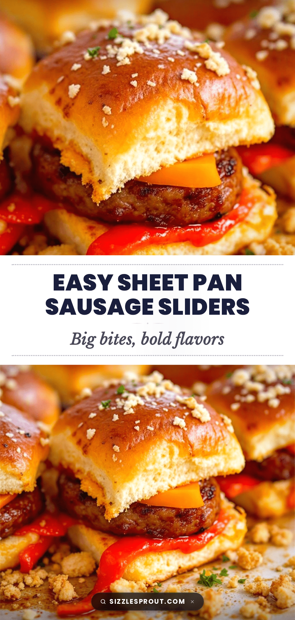 Easy Sheet Pan Sausage and Pepper Sliders recipe