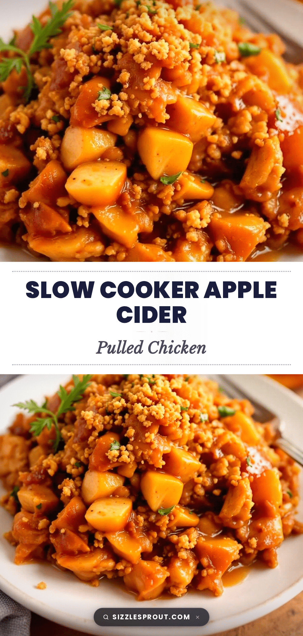 easy slow cooker apple cider pulled chicken recipe