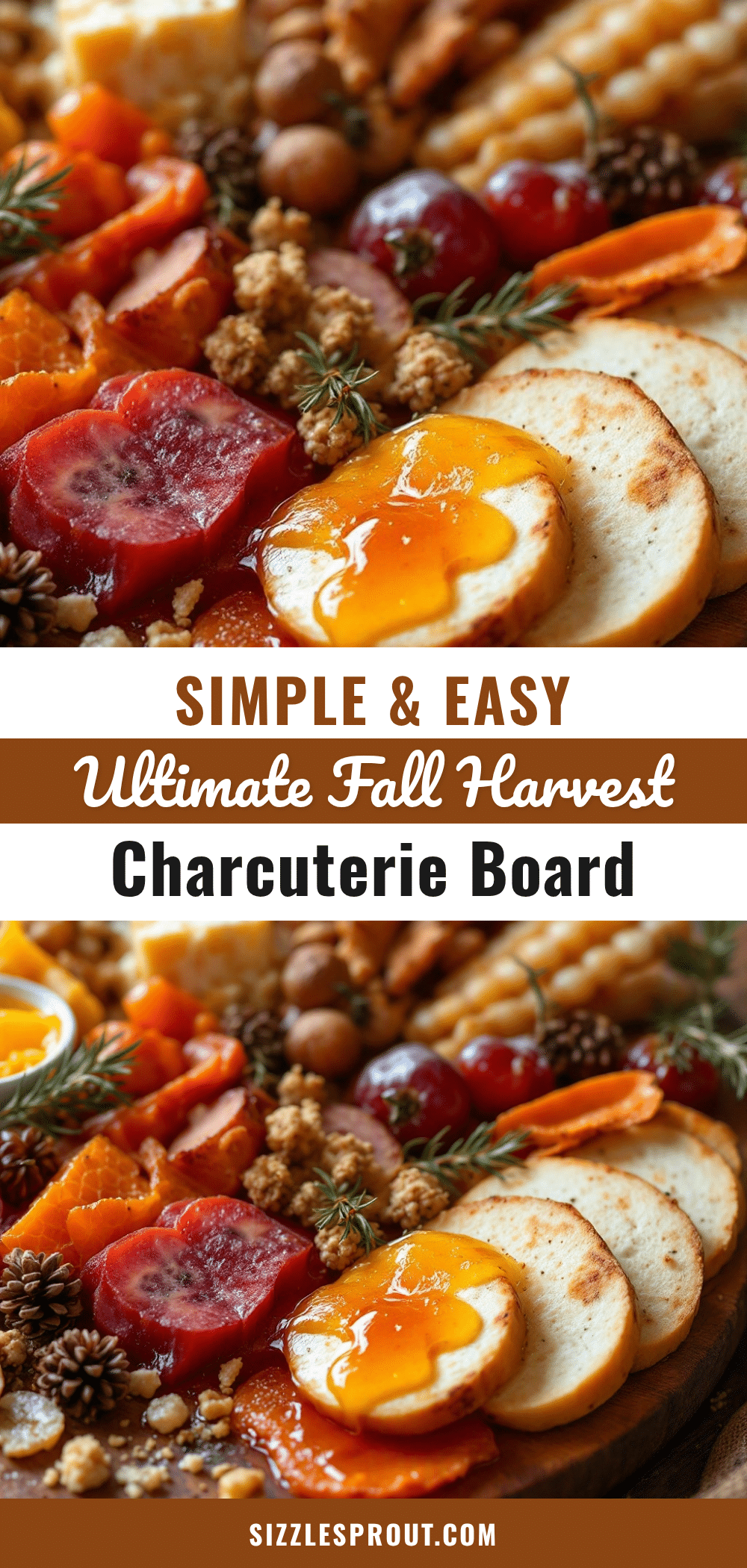 fall harvest charcuterie board with honeycomb recipe