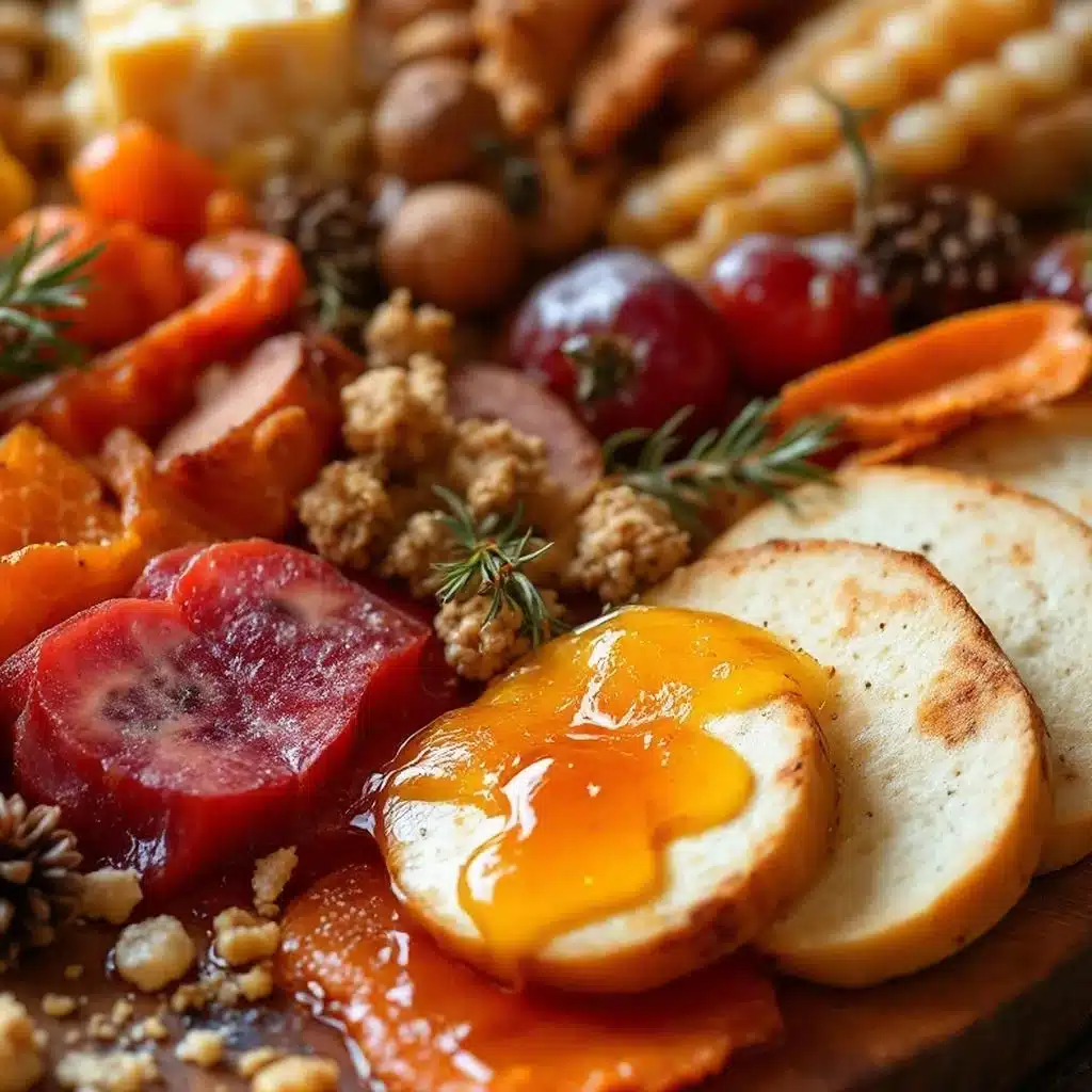 fall harvest charcuterie board with honeycomb - featured image