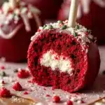 Festive Red Velvet Christmas Cake Pops - featured image