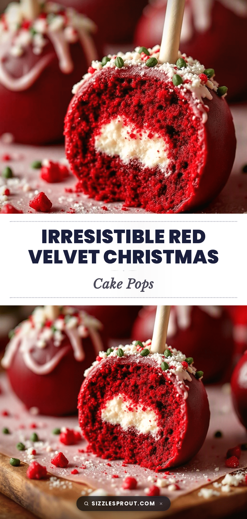 Festive Red Velvet Christmas Cake Pops recipe