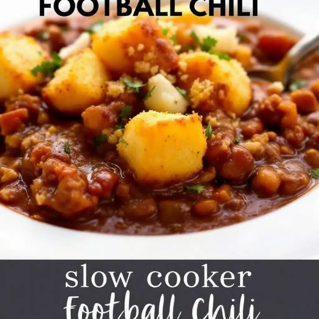game day slow cooker chili - featured image