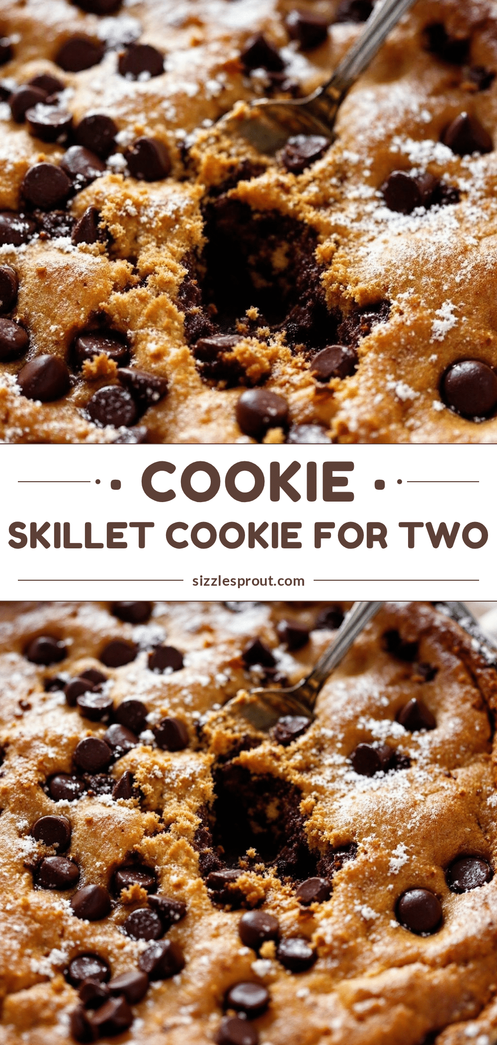 gooey chocolate chip skillet cookie for two recipe
