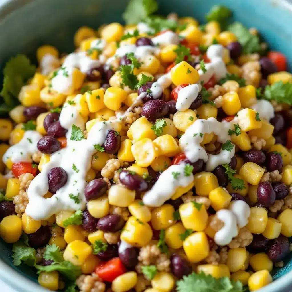 grilled corn and black bean salad preparation steps