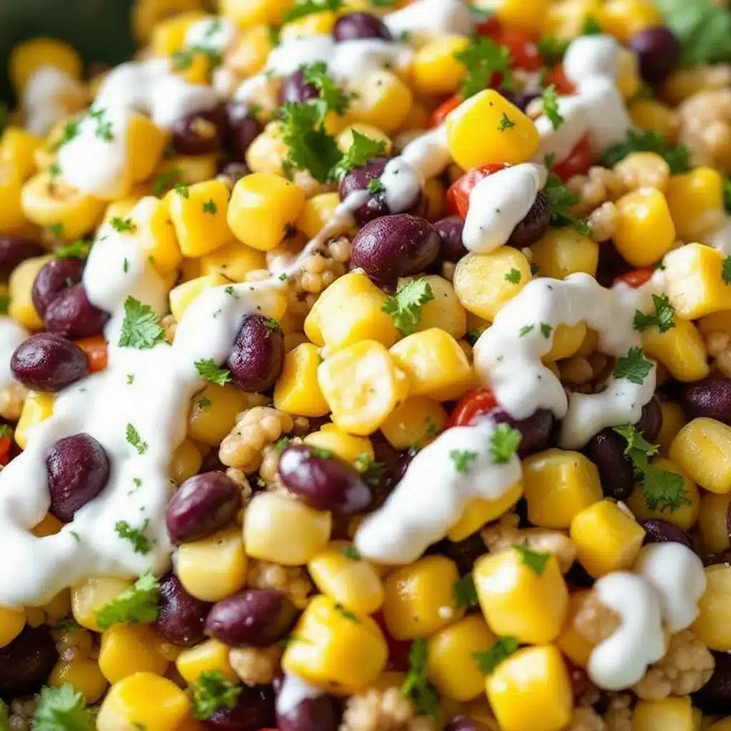 grilled corn and black bean salad - featured image