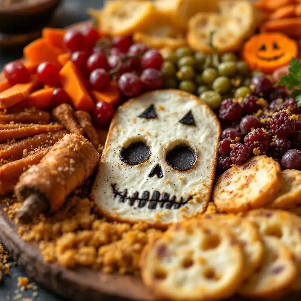 Halloween Charcuterie Graveyard Board preparation steps