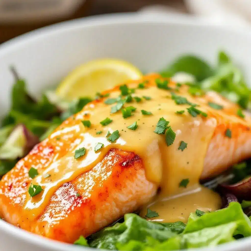 honey garlic baked salmon - featured image