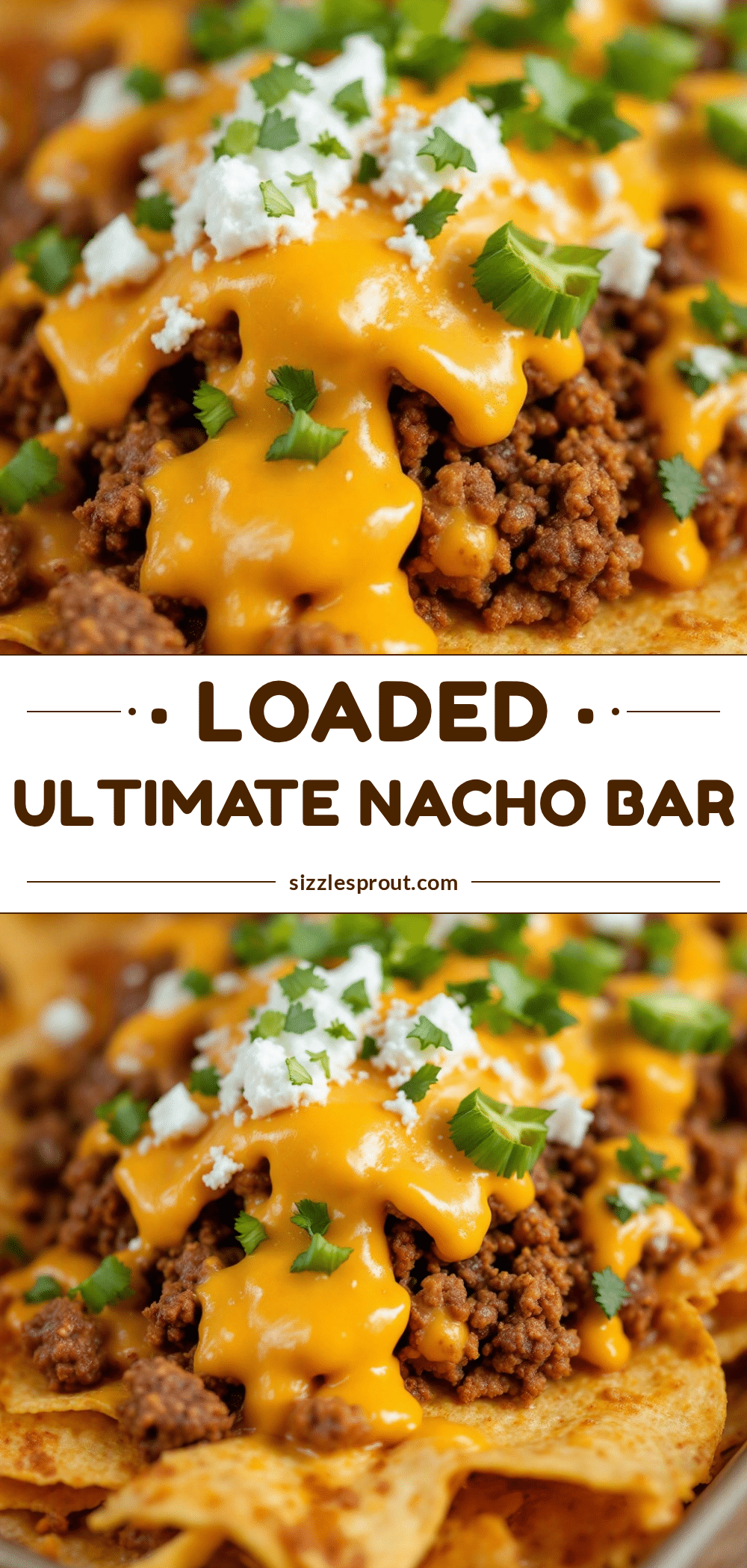 loaded nacho bar with ground beef and queso recipe