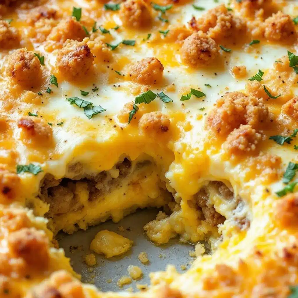 make-ahead sausage and egg breakfast casserole - featured image