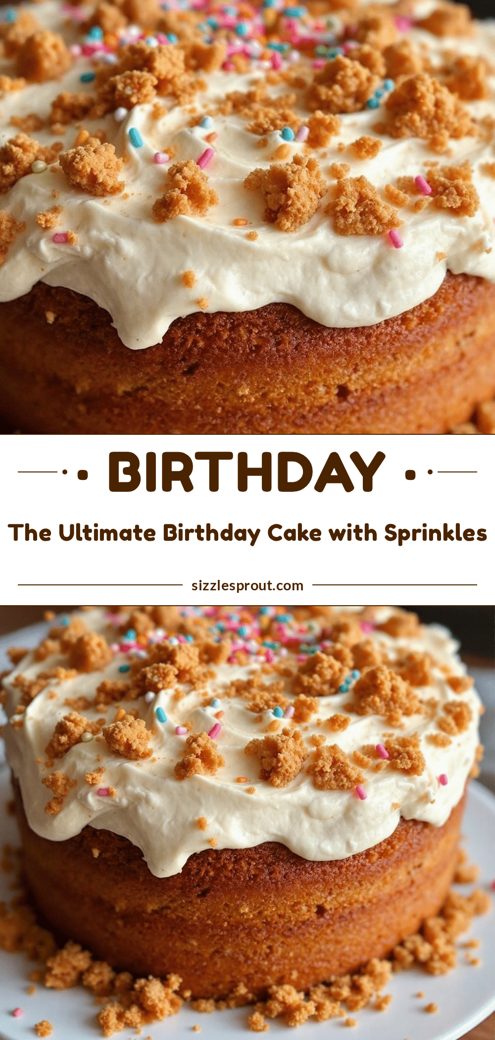 perfect classic birthday cake with sprinkle buttercream recipe