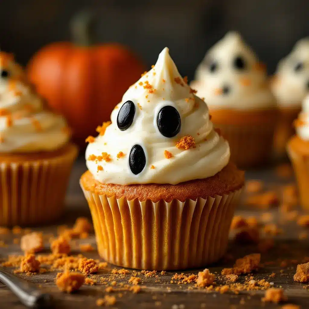 perfect pumpkin ghost cupcakes preparation steps