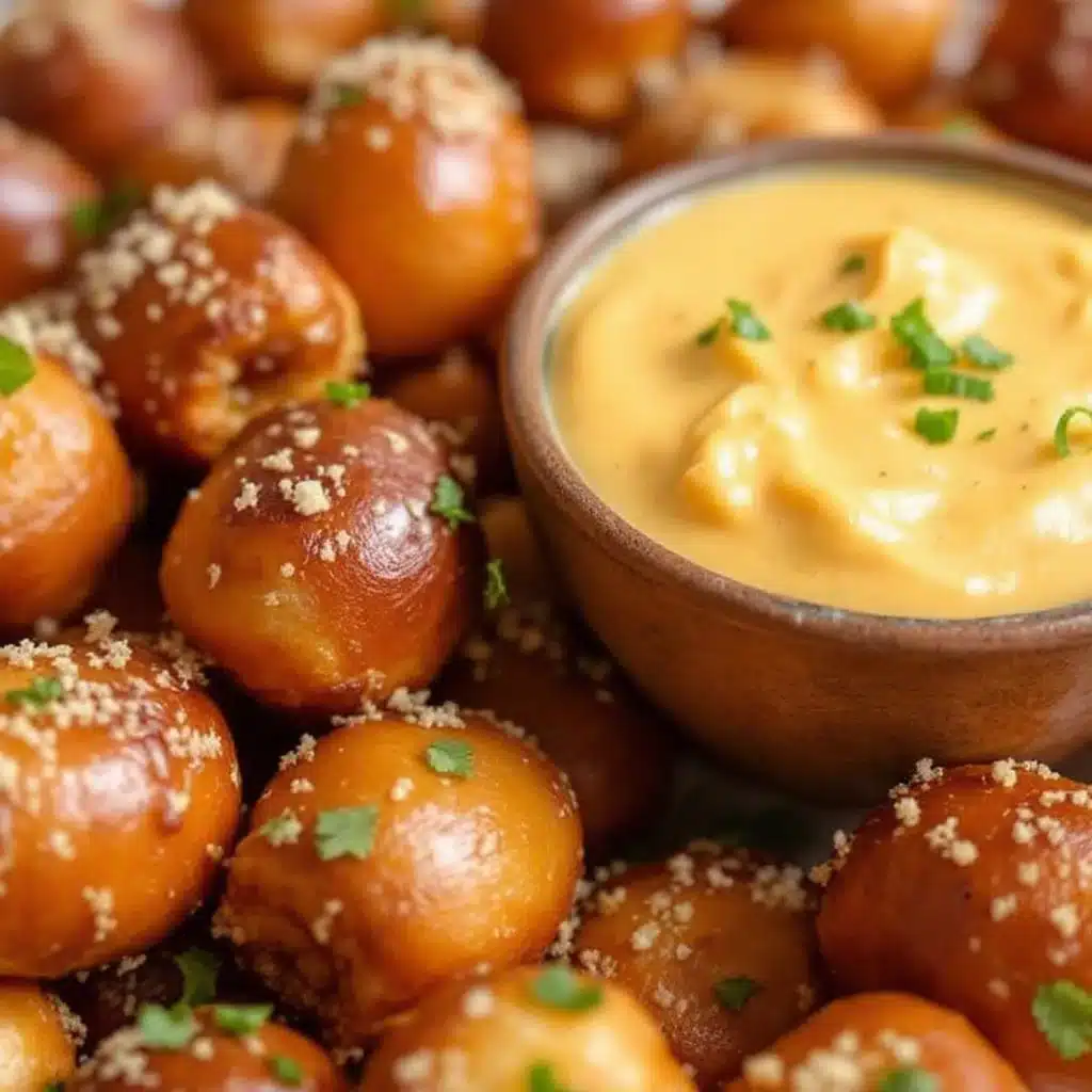 pretzel bites with beer cheese dip - featured image