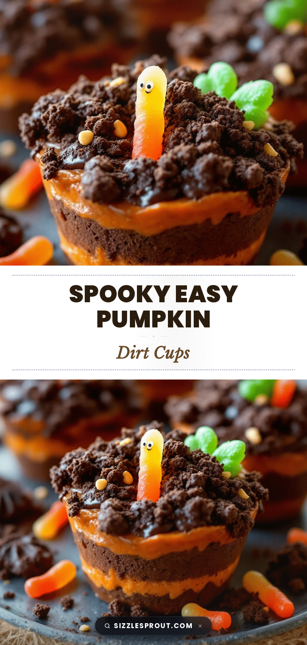 pumpkin patch dirt cups recipe