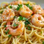 quick garlic butter shrimp pasta - featured image