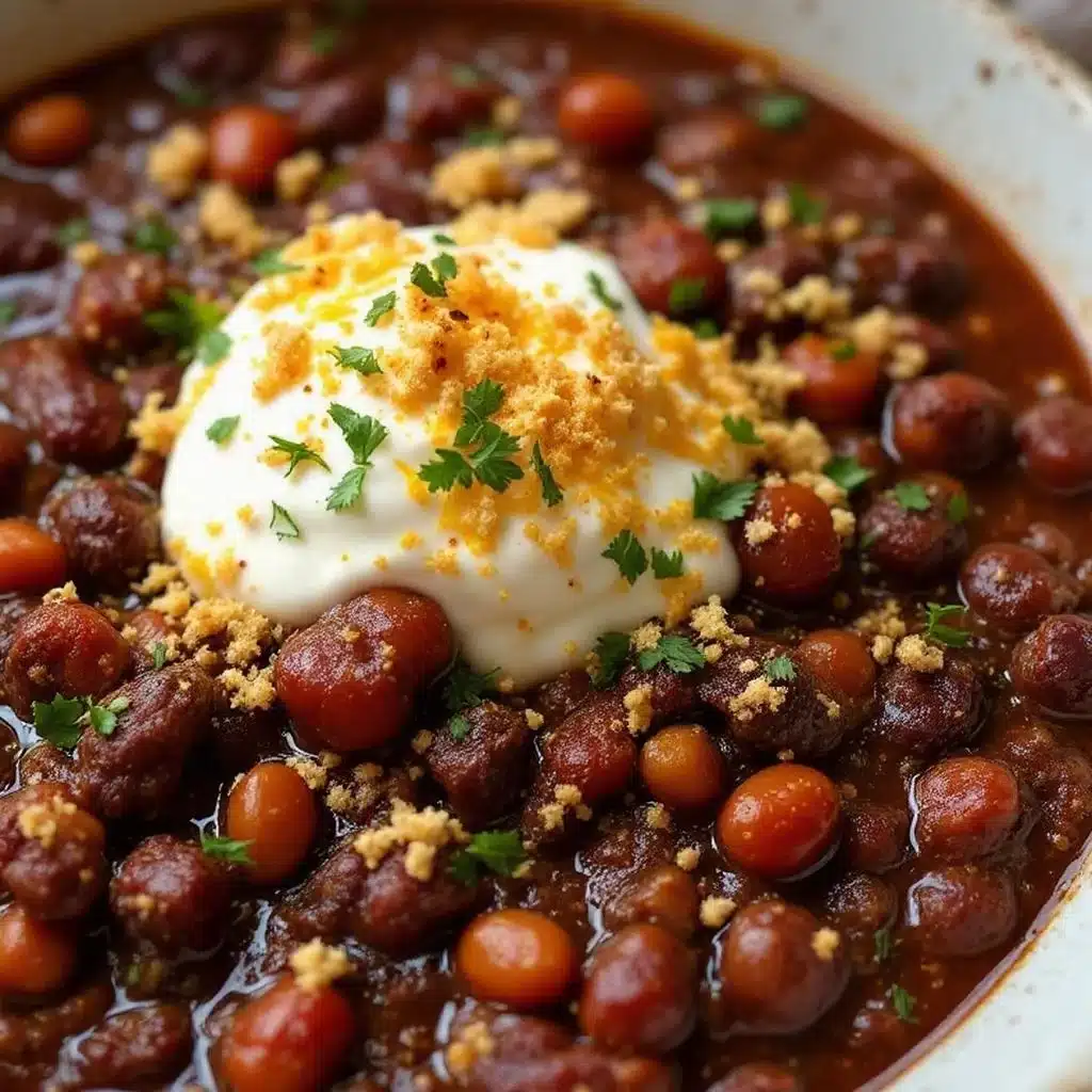 rich no-bean beef chili with dark chocolate - featured image
