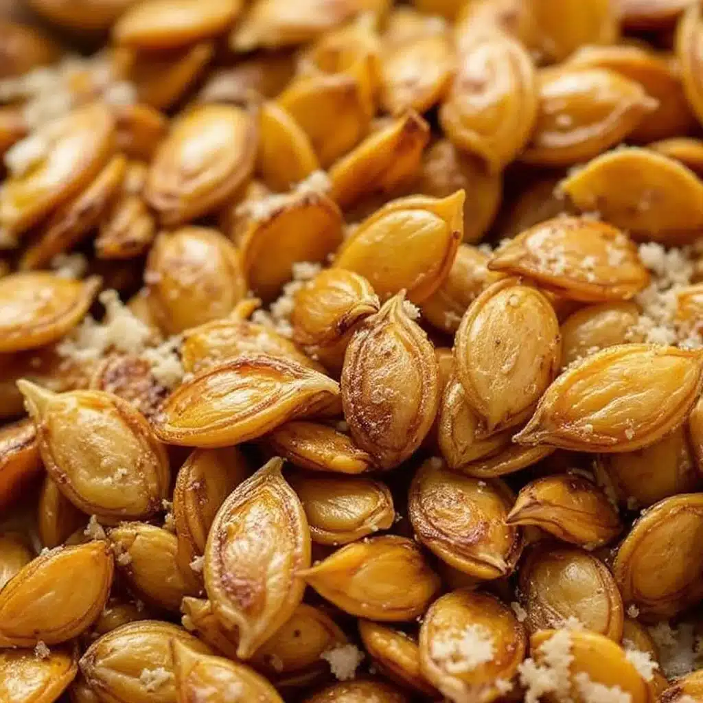roasted garlic parmesan pumpkin seeds - featured image
